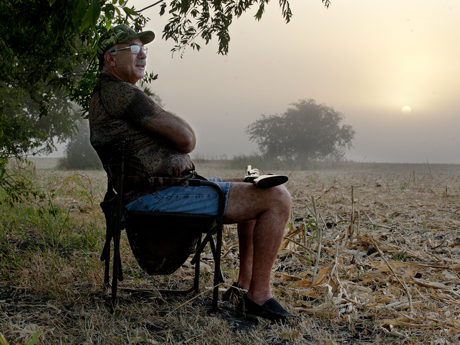 Sunrise during dove season near Taylor, Texas.