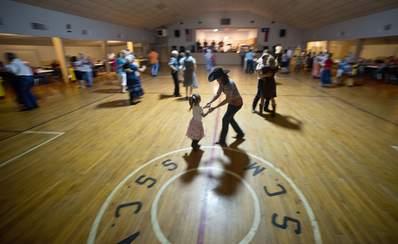 Polka dancing in the parish hall at St. Cyril and Methodius Catholic Church in Granger, Texas