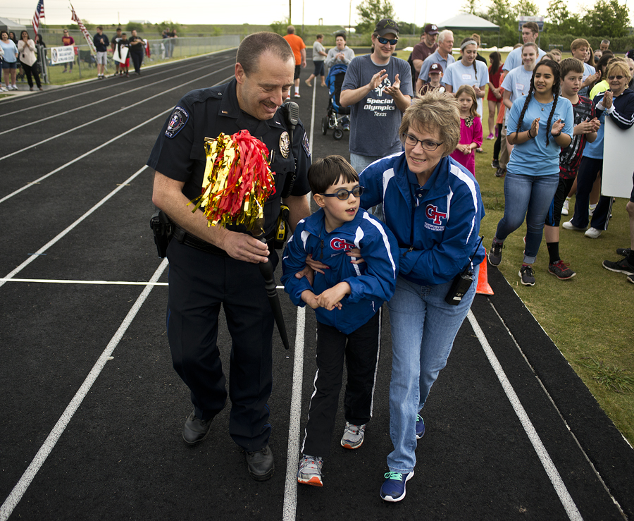 The final leg of the torch relay run.